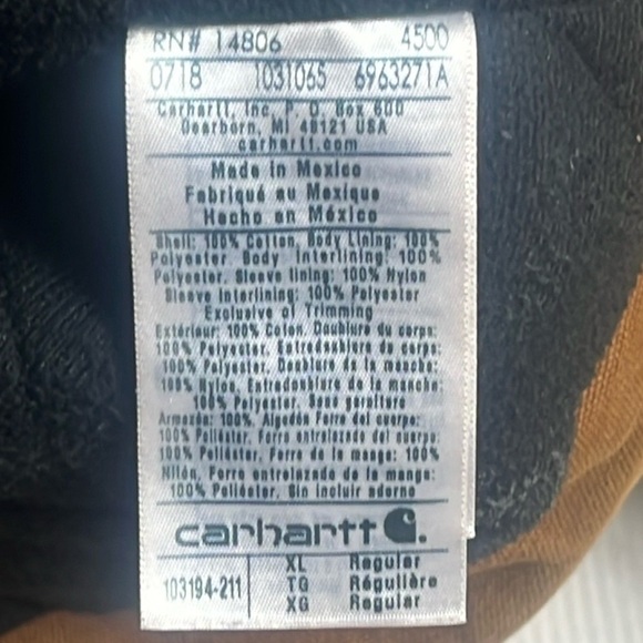 Carhartt Men’s XL Canvas Utility Barn Coat Corduroy Collar Heavyweight Canvas - Picture 6 of 13